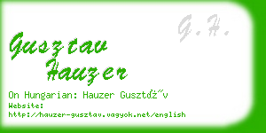 gusztav hauzer business card